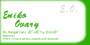 eniko ovary business card